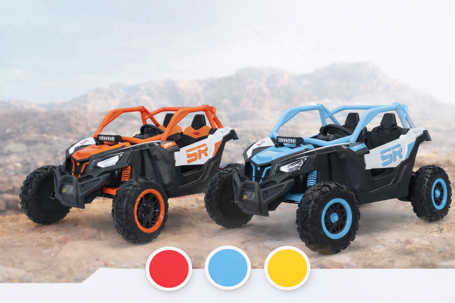 باجي جبلي الحجم الكبير - جيب كهربائي 24 فولت 7 أمبير 4X4